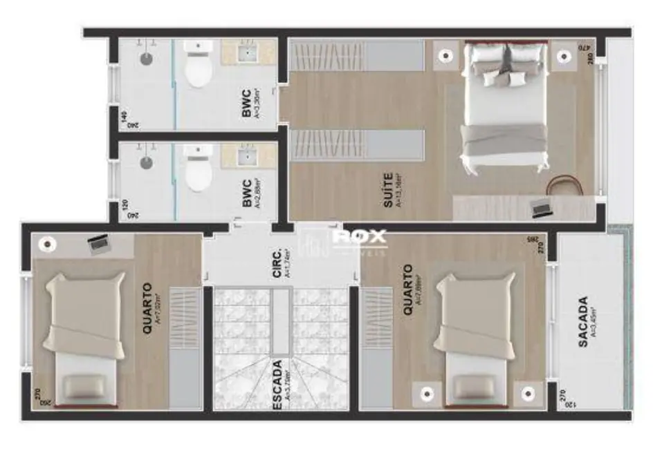 Sobrado com 3 quartos à venda, 114m2 em Uberaba, Curitiba - PR - imagem 8 Foto 8 de Sobrado com 3 quartos à venda, 114m2 em Uberaba, Curitiba - PR