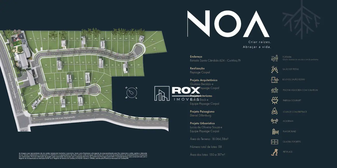 Foto 4 de Terreno / Lote à venda, 218m2 em Santa Cândida, Curitiba - PR