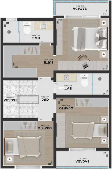 Sobrado com 3 quartos à venda, 120m2 em Uberaba, Curitiba - PR - imagem 9 Foto 9 de Sobrado com 3 quartos à venda, 120m2 em Uberaba, Curitiba - PR