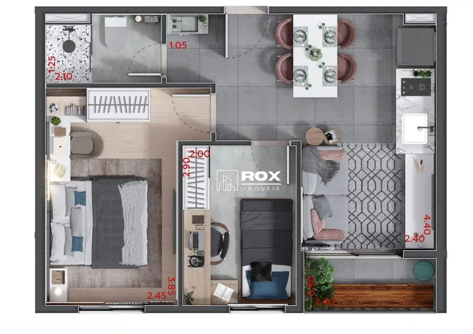 Foto 2 de Apartamento com 2 quartos à venda, 79m2 em Água Verde, Curitiba - PR