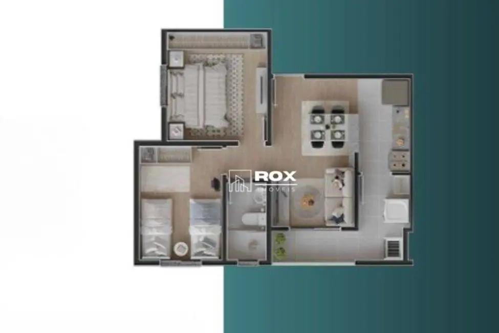 Foto 9 de Apartamento com 2 quartos à venda, 47m2 em Loteamento Itaboa, Campo Largo - PR