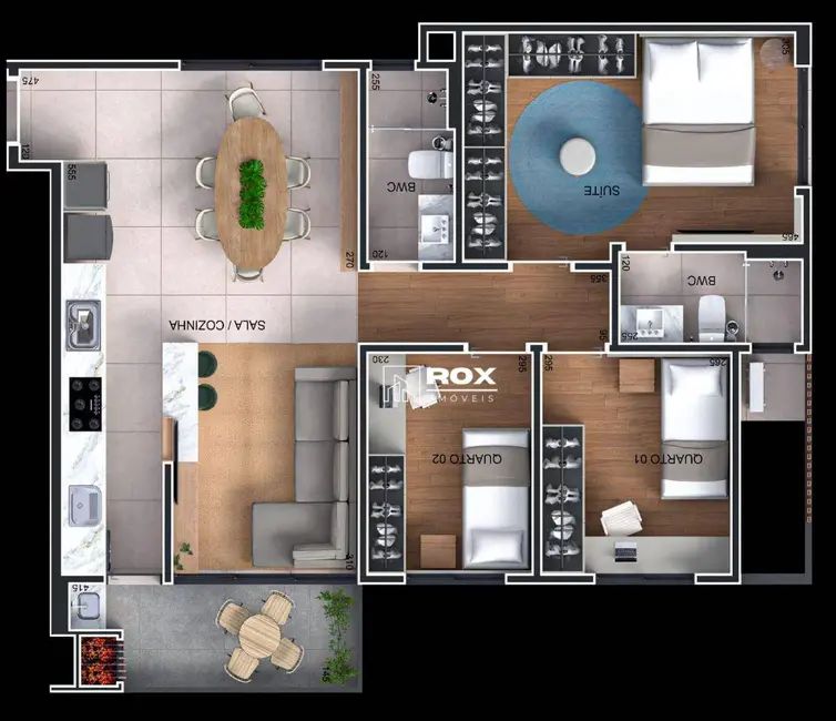 Foto 5 de Apartamento com 3 quartos à venda, 81m2 em Capão da Imbuia, Curitiba - PR