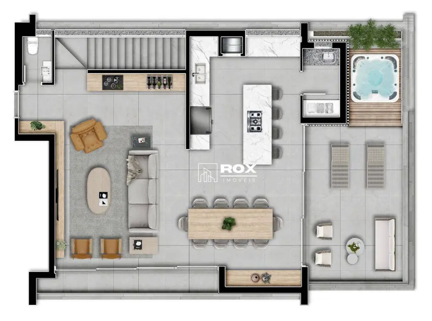 Cobertura com 3 quartos à venda, 260m2 em Bigorrilho, Curitiba - PR - imagem 3 Foto 3 de Cobertura com 3 quartos à venda, 260m2 em Bigorrilho, Curitiba - PR