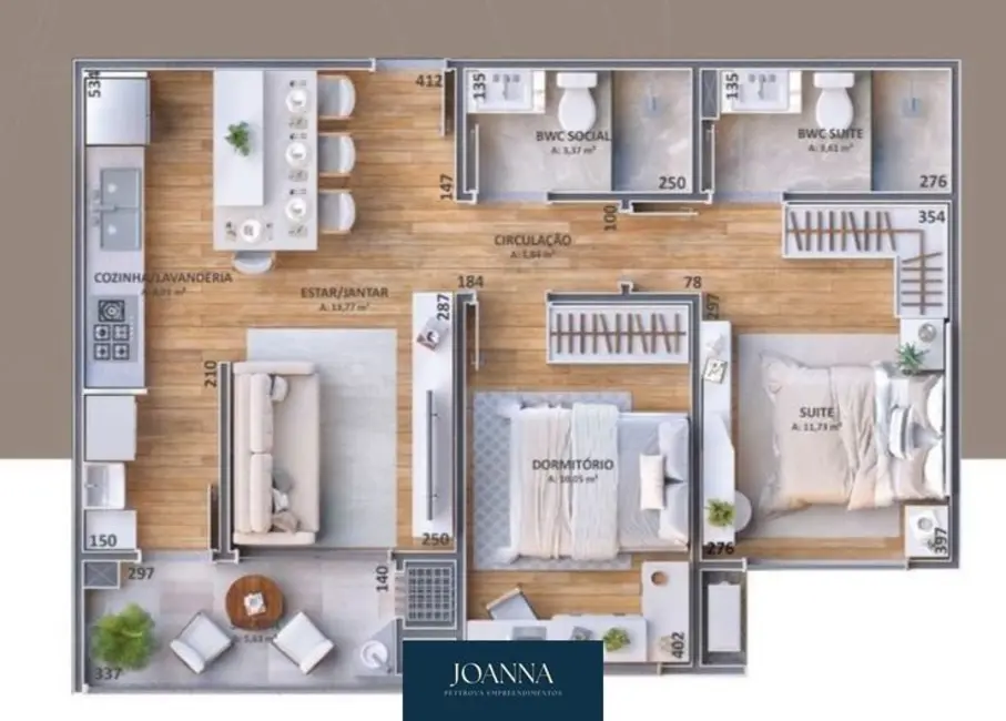 Foto 5 de Apartamento com 2 quartos à venda, 66m2 em Centro, Cascavel - PR