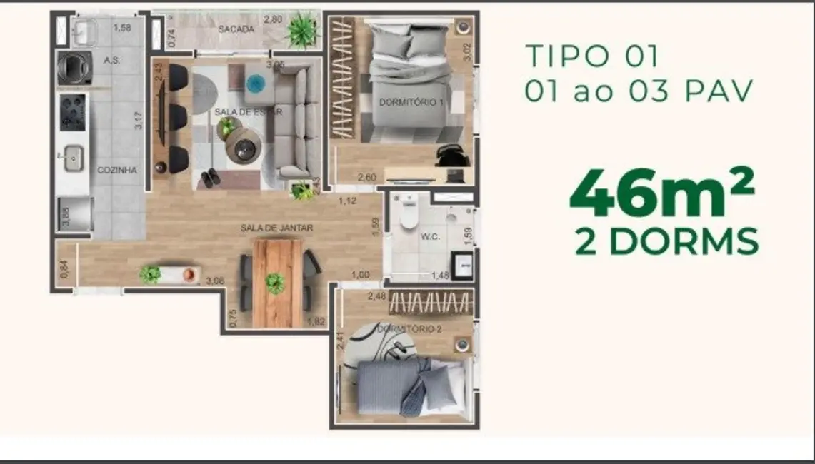 Apartamento com 2 quartos à venda, 49m2 em Vila Matilde, São Paulo - SP - imagem 6 Foto 6 de Apartamento com 2 quartos à venda, 49m2 em Vila Matilde, São Paulo - SP