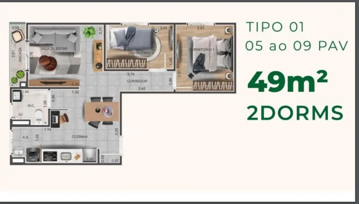 Apartamento com 2 quartos à venda, 49m2 em Vila Matilde, São Paulo - SP - imagem 7 Foto 7 de Apartamento com 2 quartos à venda, 49m2 em Vila Matilde, São Paulo - SP