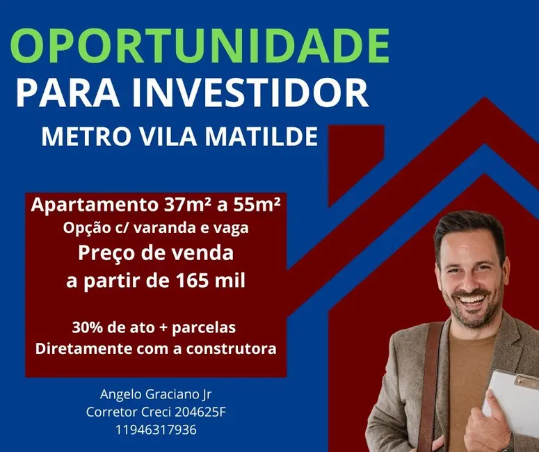Apartamento com 2 quartos à venda, 37m2 em Cidade Patriarca, São Paulo - SP - imagem 1 Foto 1 de Apartamento com 2 quartos à venda, 37m2 em Cidade Patriarca, São Paulo - SP