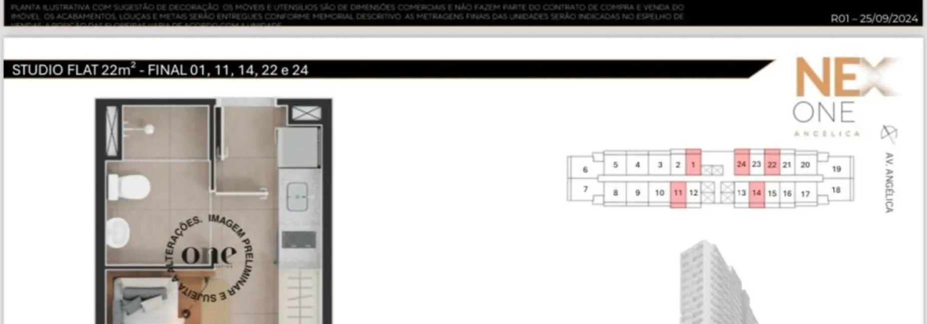 Apartamento com 1 quarto à venda, 22m2 em Santa Cecília, São Paulo - SP - imagem 8 Foto 8 de Apartamento com 1 quarto à venda, 22m2 em Santa Cecília, São Paulo - SP