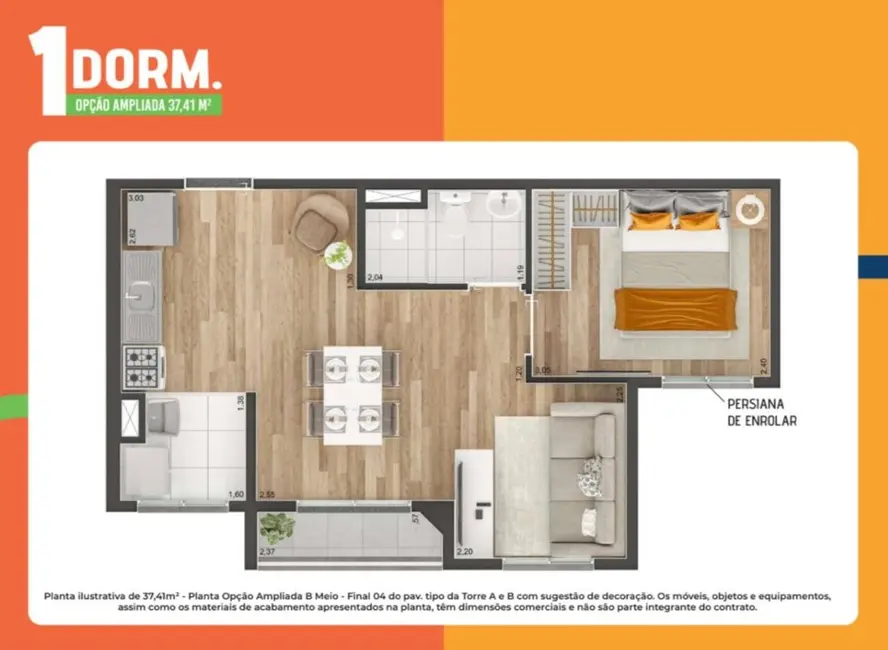 Apartamento com 2 quartos à venda, 37m2 em Vila Ema, São Paulo - SP - imagem 4 Foto 4 de Apartamento com 2 quartos à venda, 37m2 em Vila Ema, São Paulo - SP