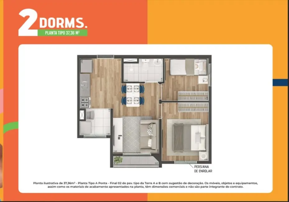 Apartamento com 2 quartos à venda, 37m2 em Vila Ema, São Paulo - SP - imagem 3 Foto 3 de Apartamento com 2 quartos à venda, 37m2 em Vila Ema, São Paulo - SP