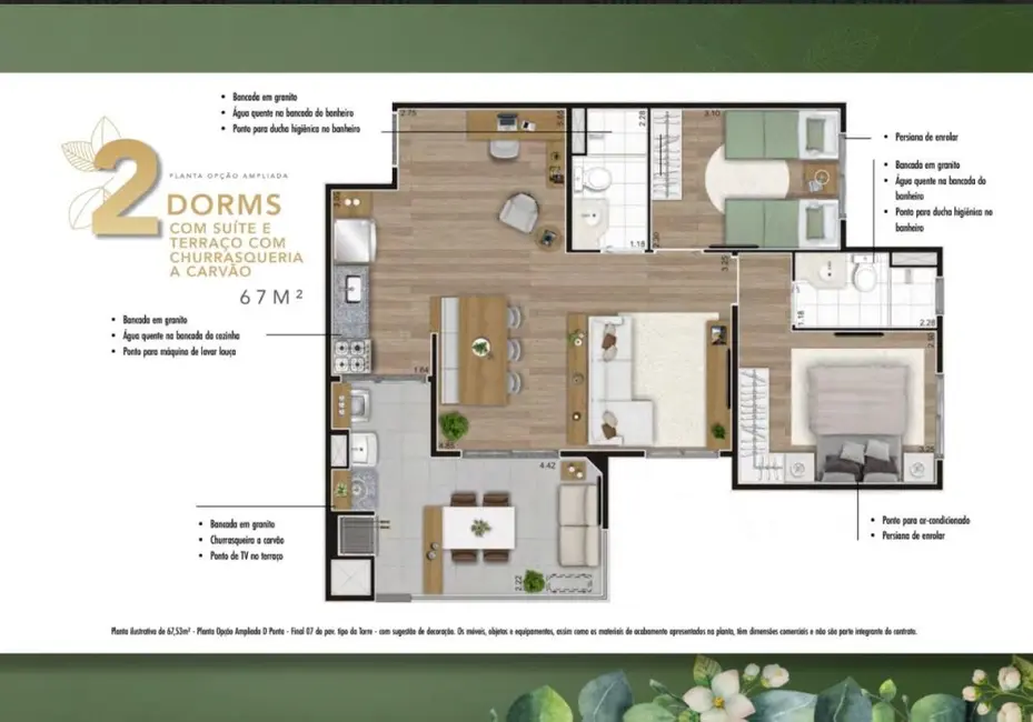 Foto 7 de Apartamento com 2 quartos à venda, 44m2 em Vila Bertioga, São Paulo - SP