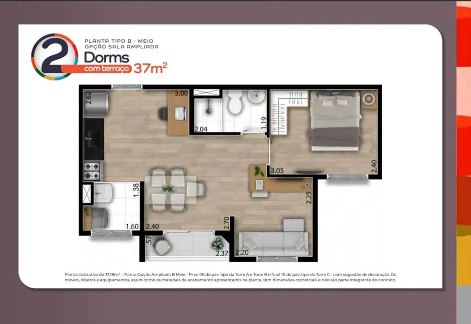 Foto 9 de Apartamento com 2 quartos à venda, 37m2 em Pari, São Paulo - SP