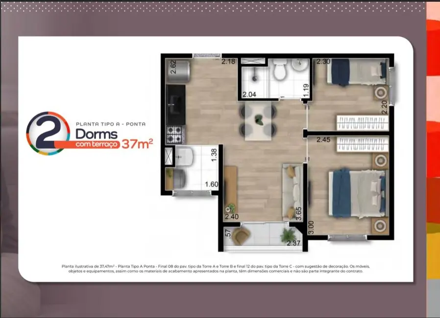 Foto 7 de Apartamento com 2 quartos à venda, 37m2 em Pari, São Paulo - SP