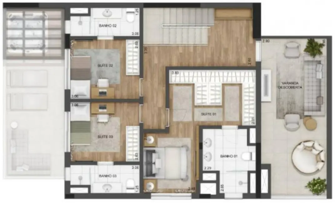 Foto 4 de Apartamento com 3 quartos à venda, 190m2 em Vila Yara, Osasco - SP