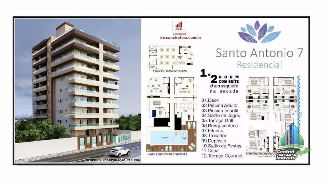 Foto 5 de Apartamento com 2 quartos à venda, 73m2 em Mirim, Praia Grande - SP