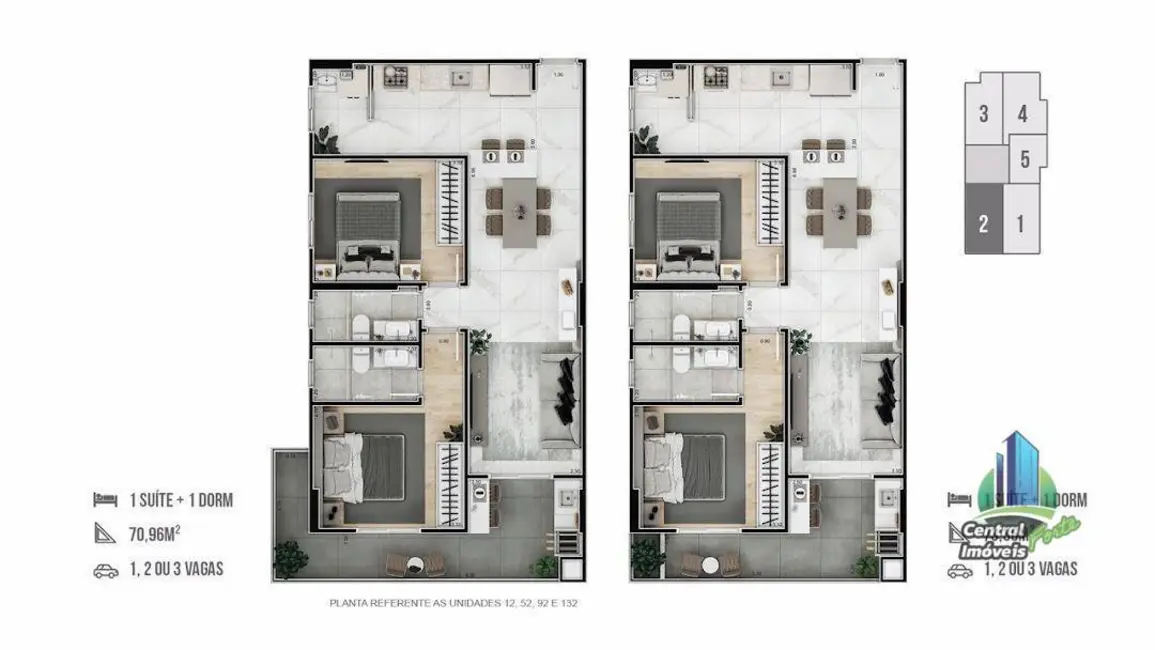Foto 1 de Apartamento com 2 quartos à venda, 73m2 em Praia Grande - SP