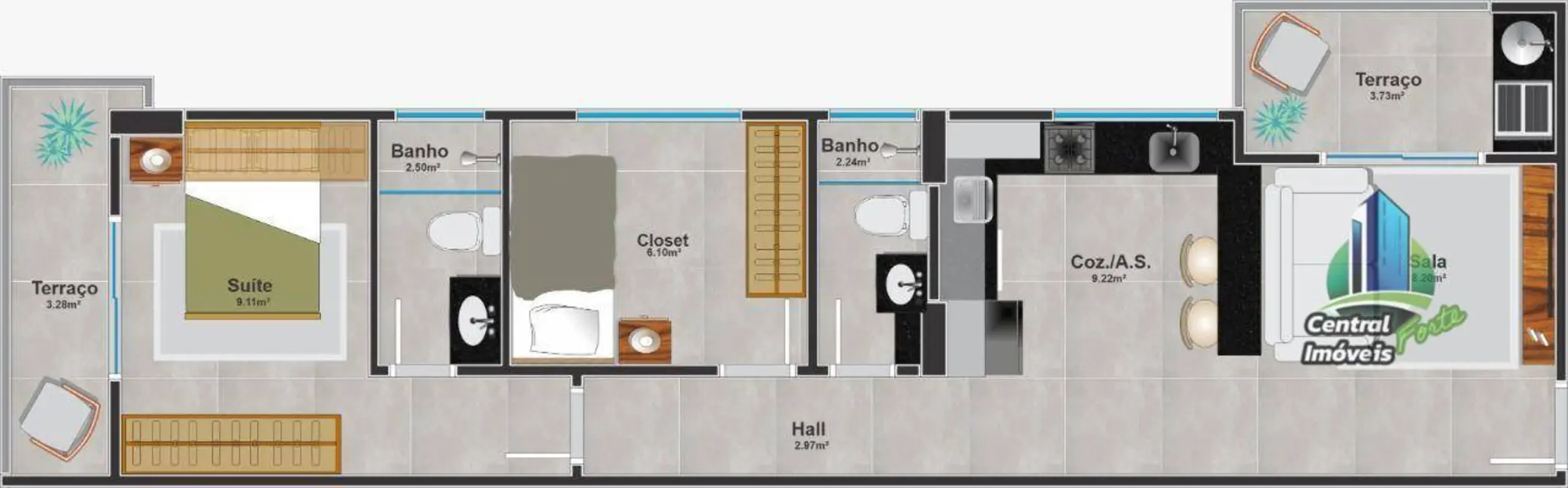 Foto 8 de Apartamento com 2 quartos à venda, 100m2 em Canto do Forte, Praia Grande - SP