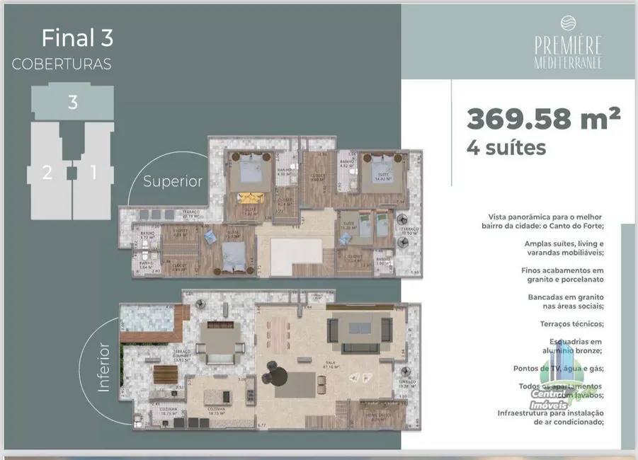 Apartamento com 4 quartos à venda, 500m2 em Canto do Forte, Praia Grande - SP - imagem 5 Foto 5 de Apartamento com 4 quartos à venda, 500m2 em Canto do Forte, Praia Grande - SP