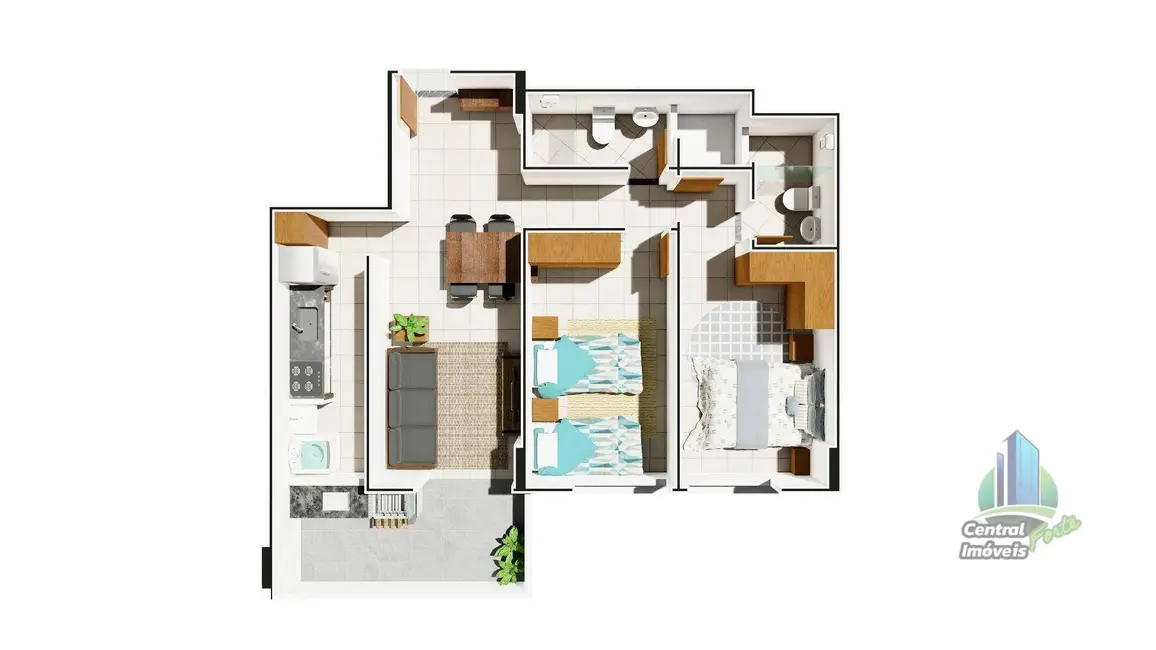 Foto 6 de Apartamento com 2 quartos à venda, 74m2 em Praia Grande - SP