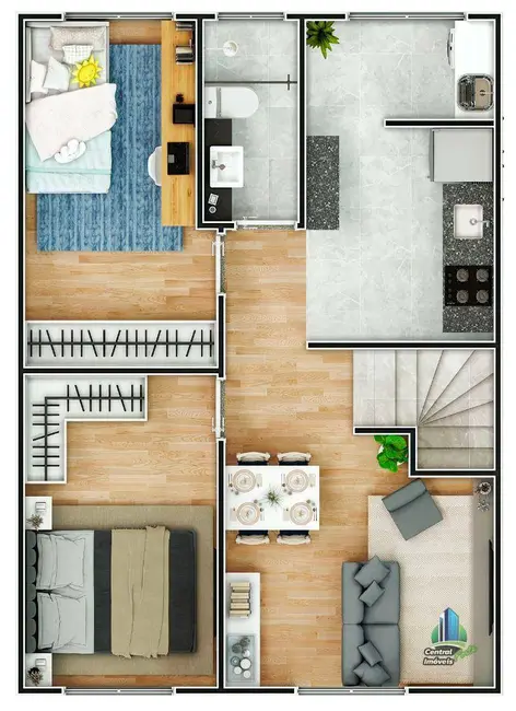 Foto 3 de Sobrado com 2 quartos à venda, 360m2 em Praia Grande - SP