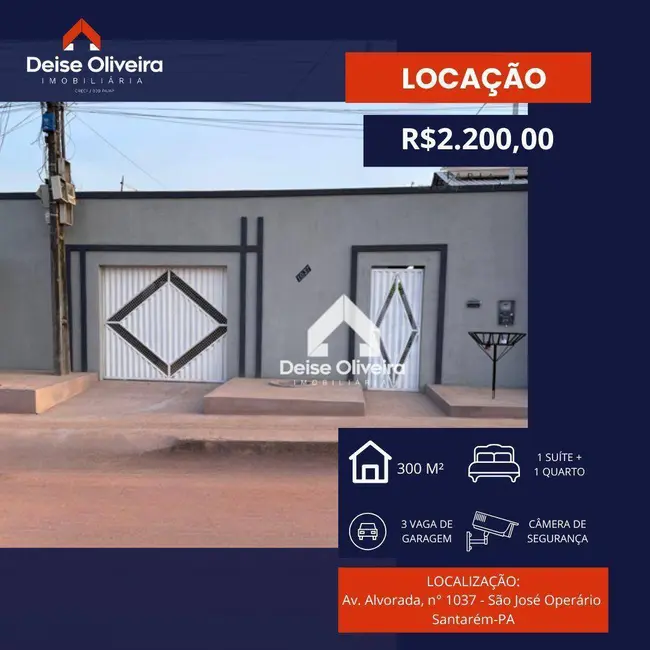Foto 1 de Casa com 2 quartos para alugar, 300m2 em Urumari, Santarem - PA