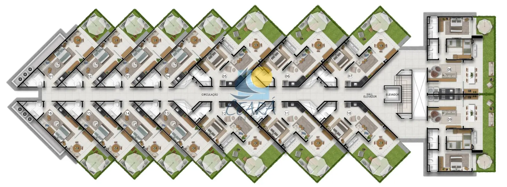 Apartamento com 1 quarto à venda, 3061m2 em Cumbuco, Caucaia - CE - imagem 9 Foto 9 de Apartamento com 1 quarto à venda, 3061m2 em Cumbuco, Caucaia - CE