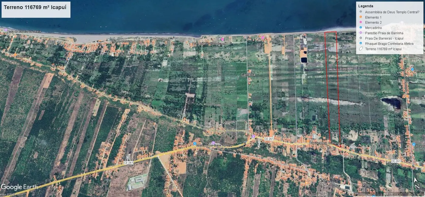 Foto 2 de Terreno / Lote à venda, 116769m2 em Icapui - CE
