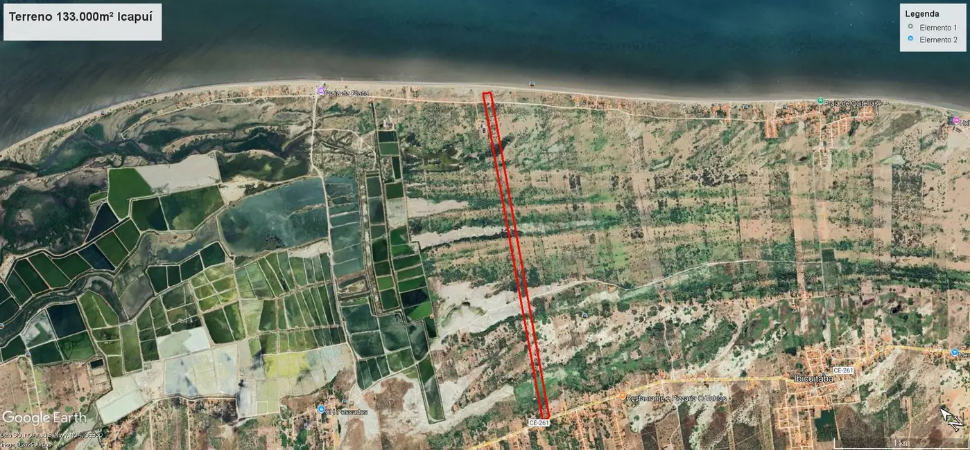 Foto 2 de Terreno / Lote à venda, 133000m2 em Icapui - CE