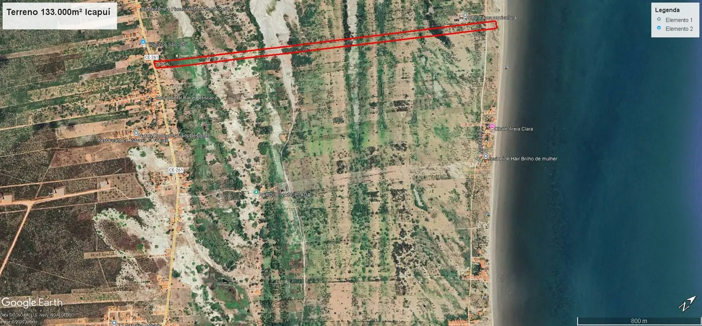 Foto 1 de Terreno / Lote à venda, 133000m2 em Icapui - CE