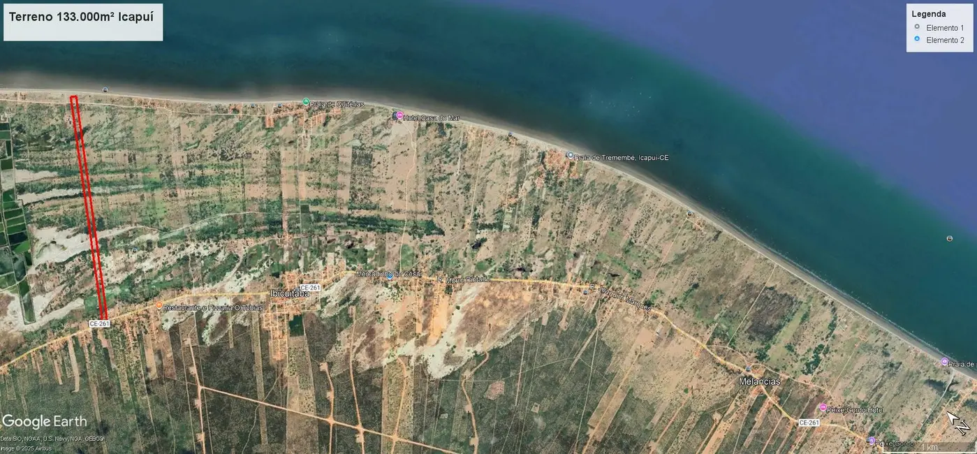 Foto 7 de Terreno / Lote à venda, 133000m2 em Icapui - CE
