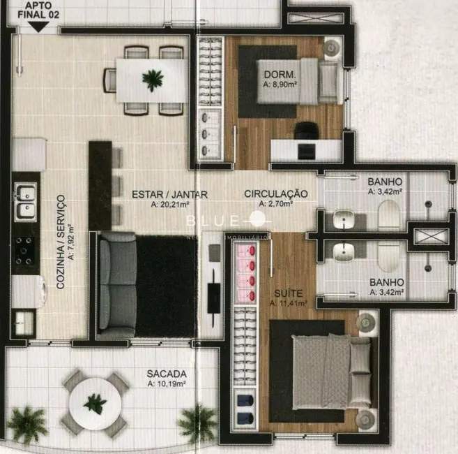 Foto 1 de Apartamento com 2 quartos à venda, 79m2 em Petrópolis, Caxias Do Sul - RS