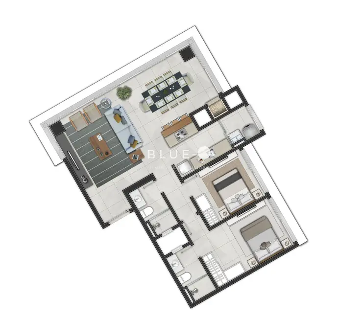 Apartamento com 2 quartos à venda, 84m2 em Torres - RS - imagem 6 Foto 6 de Apartamento com 2 quartos à venda, 84m2 em Torres - RS