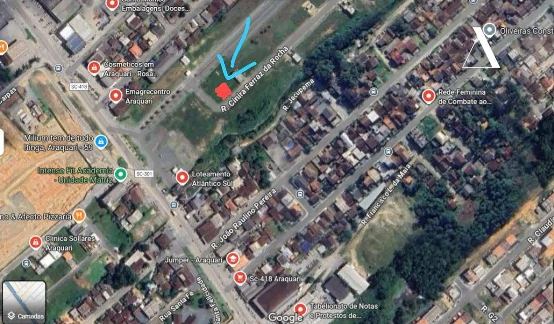 Terreno / Lote à venda, 240m2 em Araquari - SC - imagem 4 Foto 4 de Terreno / Lote à venda, 240m2 em Araquari - SC