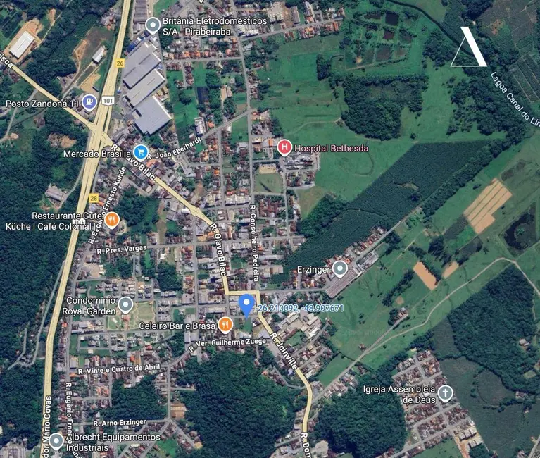 Foto 1 de Terreno / Lote à venda, 1836m2 em Joinville - SC