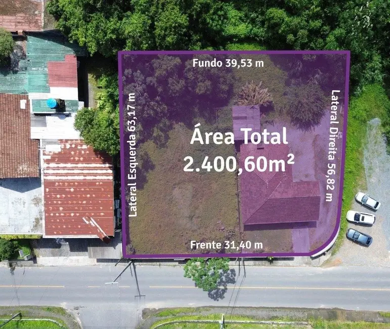 Foto 2 de Terreno / Lote à venda, 2400m2 em Costa e Silva, Joinville - SC