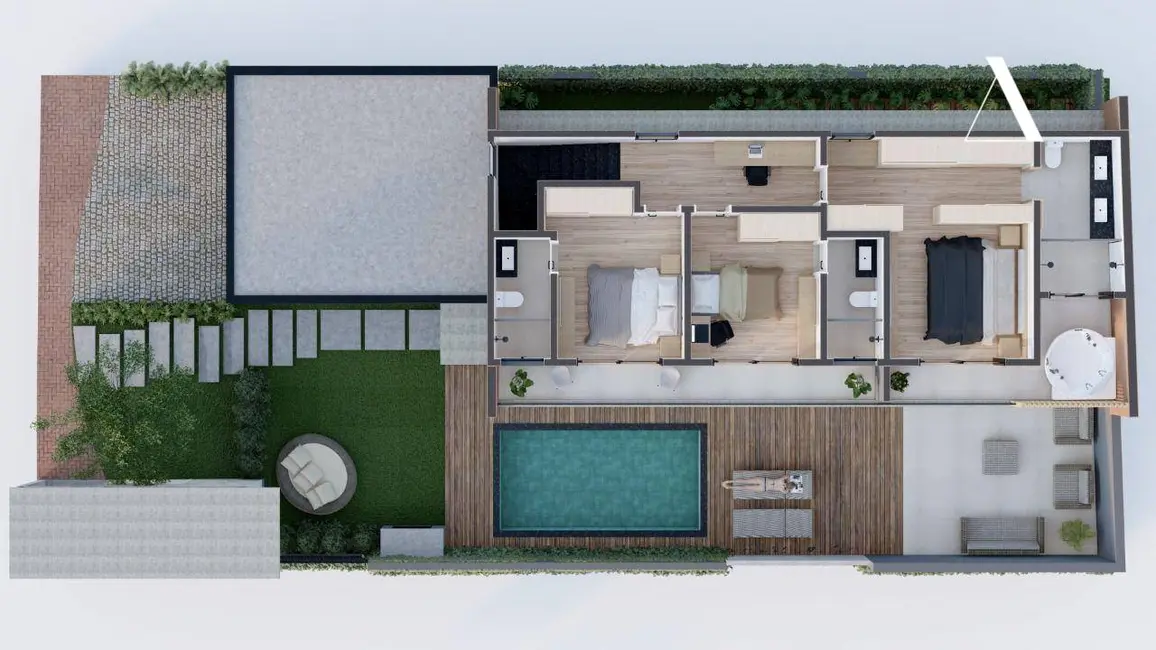 Foto 4 de Casa de Condomínio com 3 quartos à venda, 314m2 em Glória, Joinville - SC