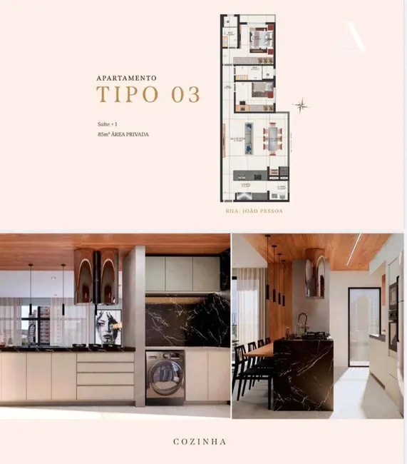 Foto 6 de Apartamento com 2 quartos à venda, 84m2 em Santo Antônio, Joinville - SC