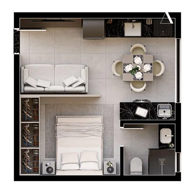 Foto 7 de Kitnet com 1 quarto à venda, 51m2 em Glória, Joinville - SC