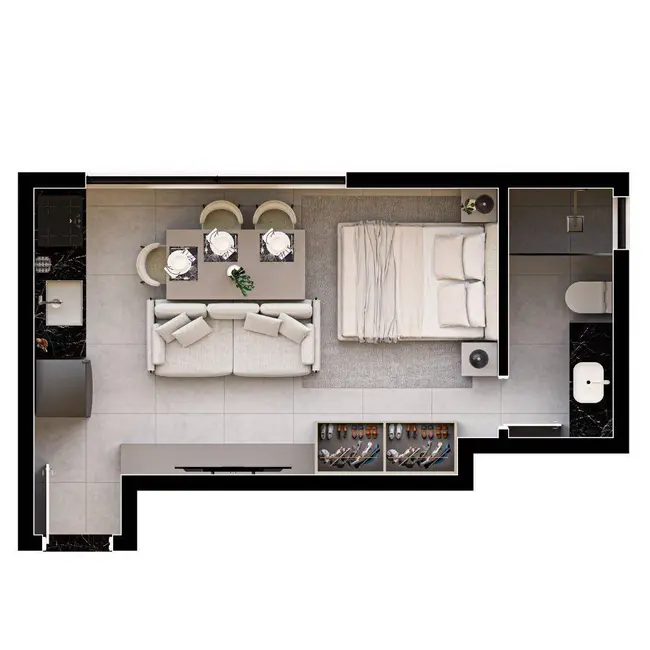 Foto 6 de Kitnet com 1 quarto à venda, 51m2 em Glória, Joinville - SC