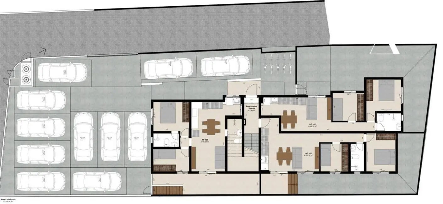 Foto 7 de Apartamento com 2 quartos à venda, 46m2 em Saguaçu, Joinville - SC