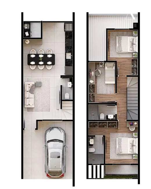 Casa de Condomínio com 3 quartos à venda, 109m2 em América, Joinville - SC - imagem 8 Foto 8 de Casa de Condomínio com 3 quartos à venda, 109m2 em América, Joinville - SC