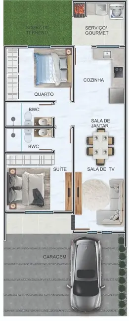 Foto 6 de Casa com 2 quartos à venda, 116m2 em Cascavel - PR