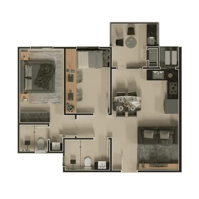 Foto 2 de Apartamento com 2 quartos à venda, 128m2 em Cascavel - PR