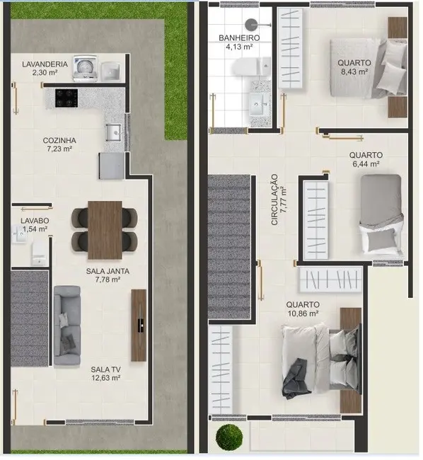 Foto 2 de Sobrado com 3 quartos à venda, 125m2 em Cascavel - PR