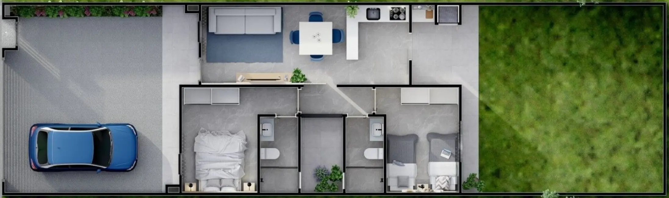 Foto 2 de Casa com 2 quartos à venda, 168m2 em Floresta, Cascavel - PR