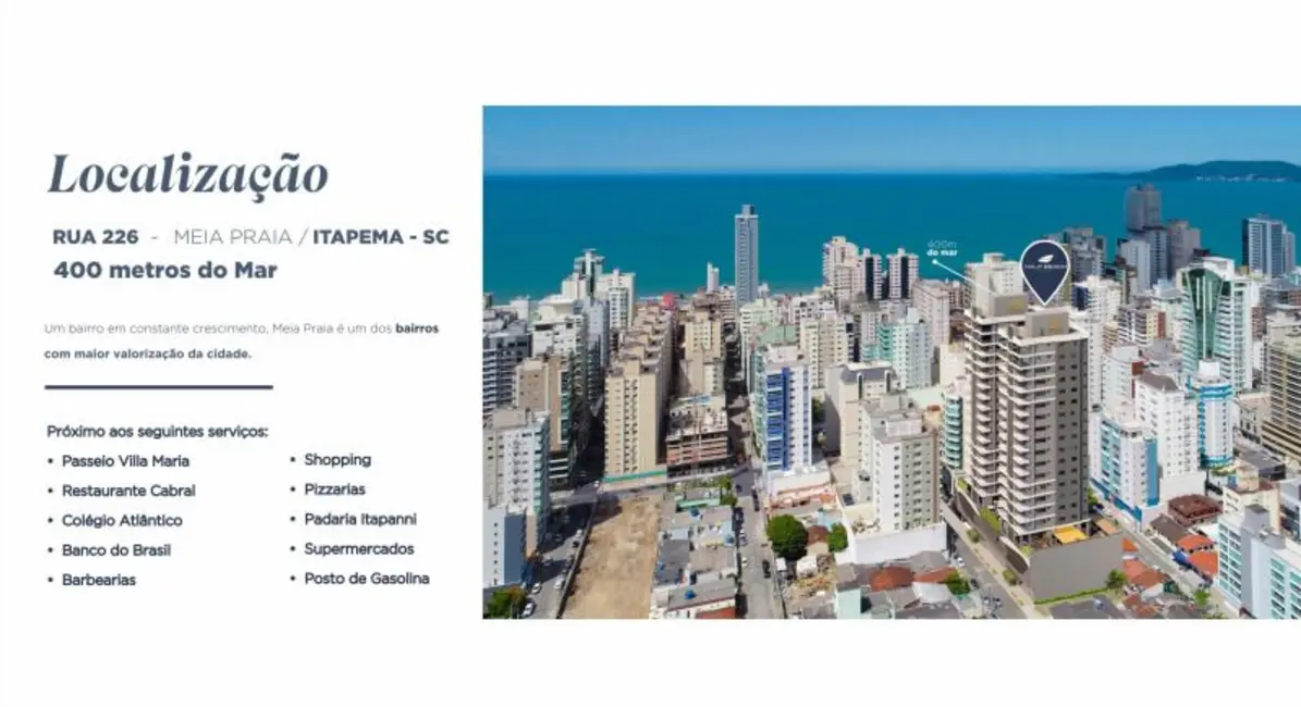 Foto 1 de Apartamento com 4 quartos à venda, 140m2 em Meia Praia, Itapema - SC