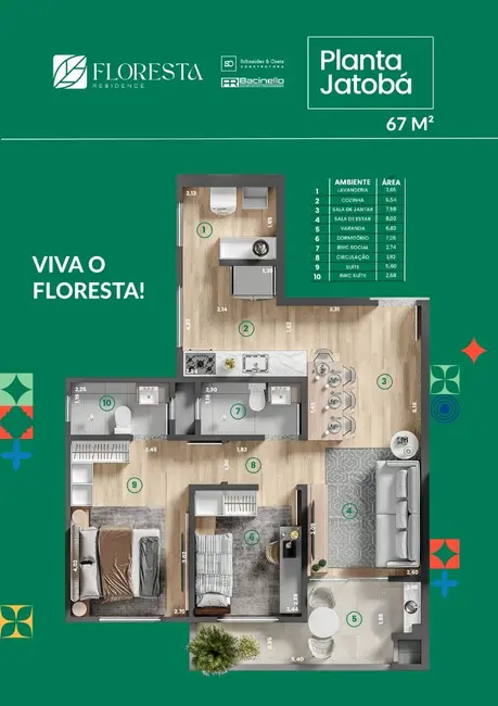 Foto 9 de Apartamento com 2 quartos à venda, 61m2 em Floresta, Cascavel - PR