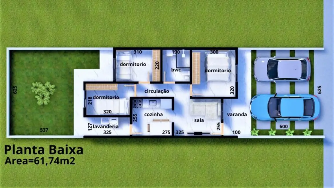 Foto 2 de Casa com 3 quartos à venda, 137m2 em Floresta, Cascavel - PR