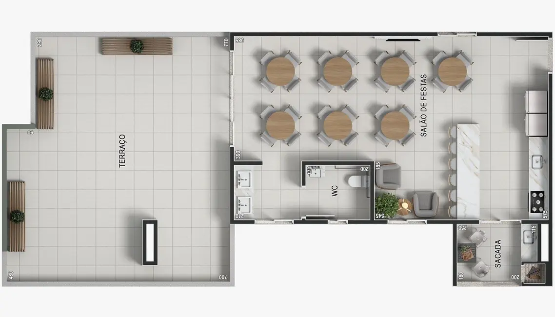 Foto 6 de Apartamento com 1 quarto à venda, 77m2 em Cancelli, Cascavel - PR