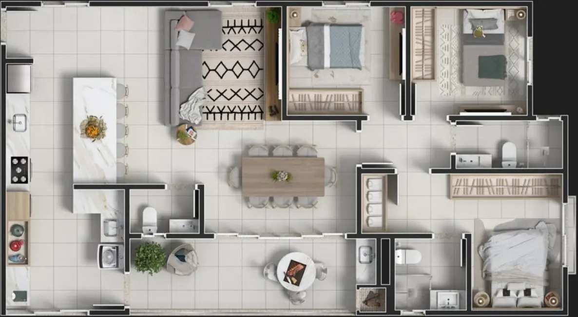 Foto 8 de Apartamento com 1 quarto à venda, 77m2 em Cancelli, Cascavel - PR